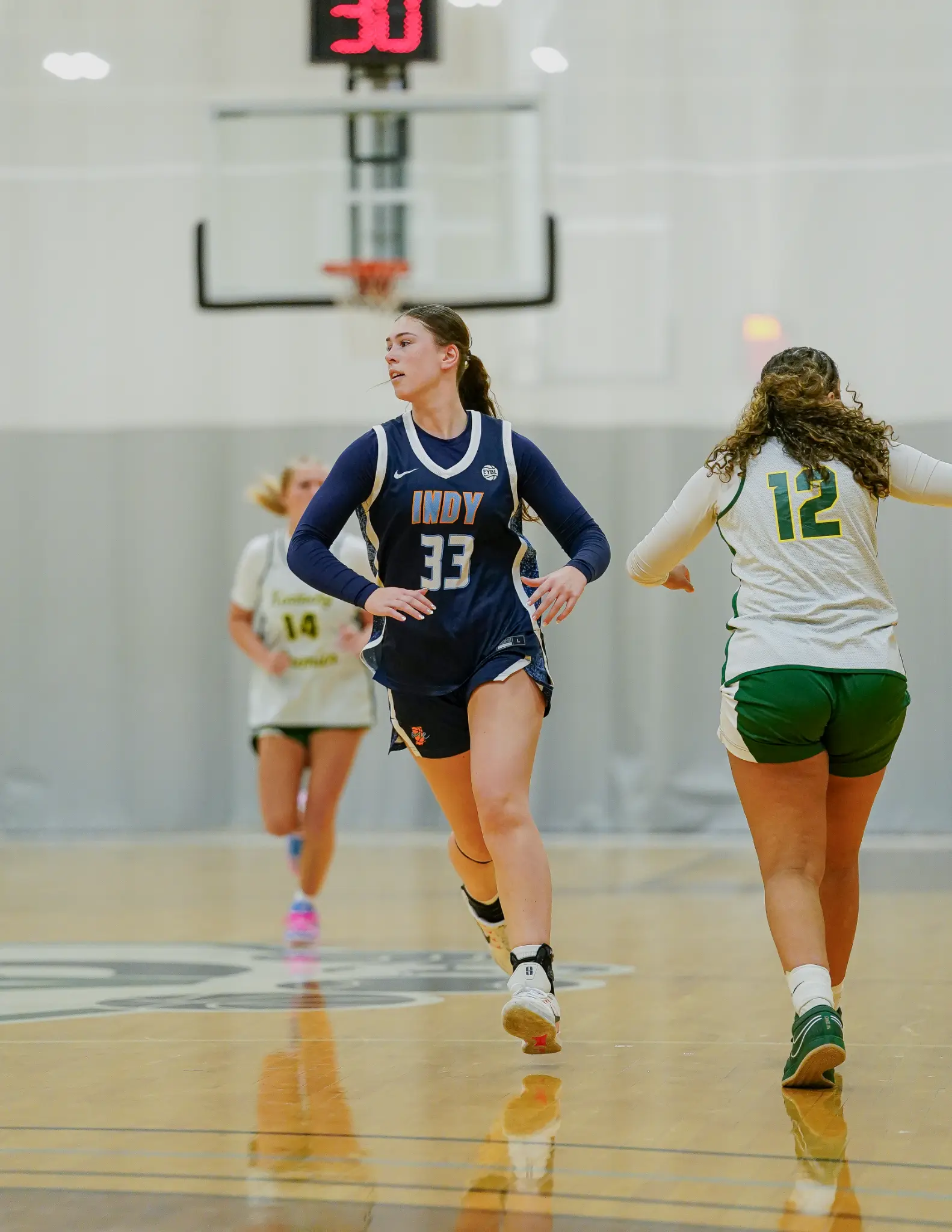 Haley Wagoner running the floor for Indy One