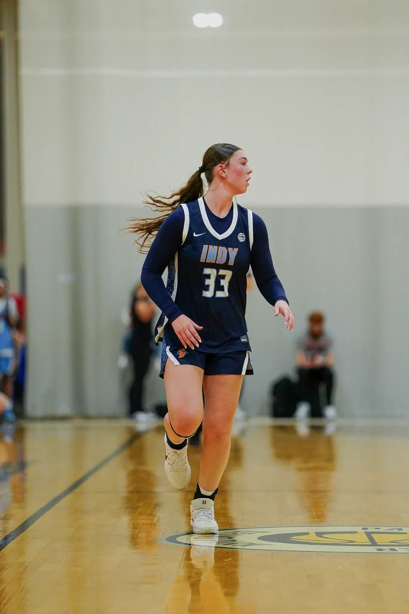 Haley Wagoner in transition during Indy One competition